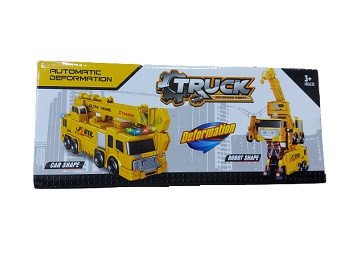 Grúa de juguete transformable en robot