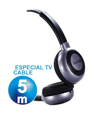 Cascos con cable de 5 metros