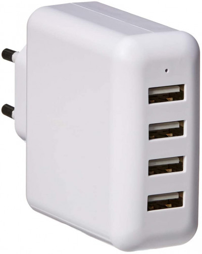 Cargador corriente 4 puertos USB