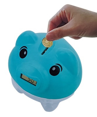 Hucha cerdito contadora con pantalla