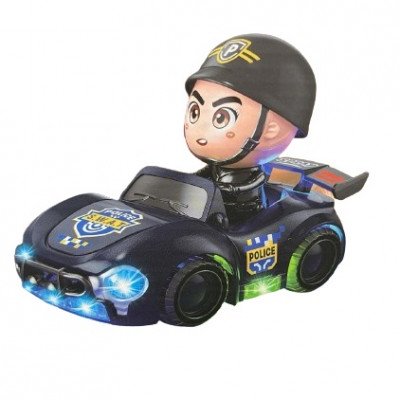 Coche policía con sonido y humo