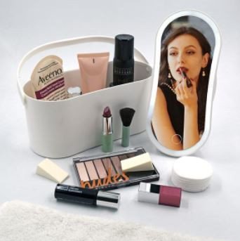 Organizador de cosméticos con espejo