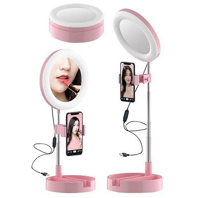 Espejo con soporte para móvil