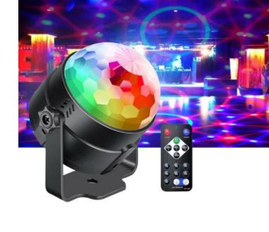 Luces colores mini bola discoteca