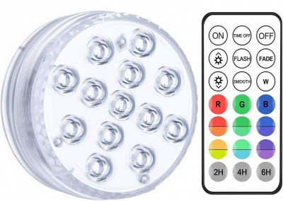 Luz LED sumergible con mando