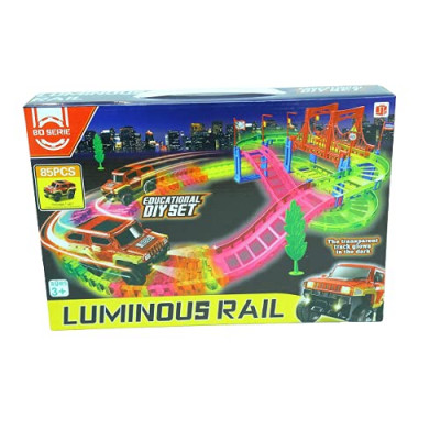 Pista luminosa de coches