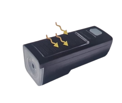 Luz para bicicleta con panel solar