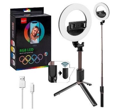 Aro LED colores con trípode