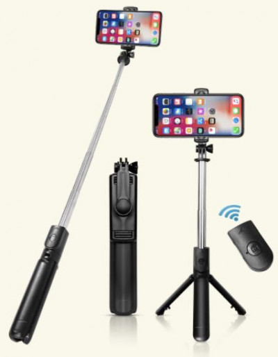 Palo selfie con trípode y bluetooth
