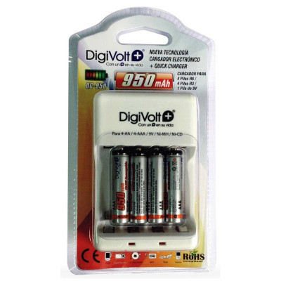 Cargador + 4 pilas recargable AAA  