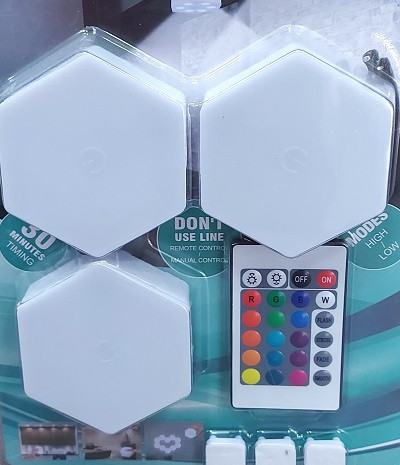 Pack de 3 luces LED con mando