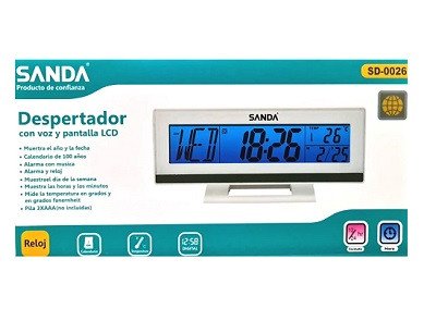 Reloj despertador digital números grandes SD-0026