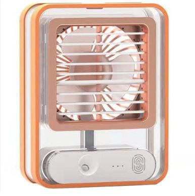 Ventilador de aire frío, transparente, con luz