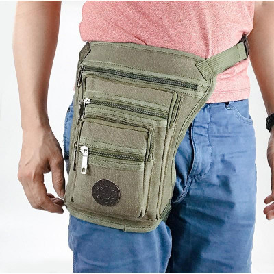 Riñonera de tela con ajuste en la pierna