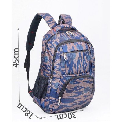 Mochila camuflaje marrón/azul