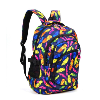 Mochila plumas colores