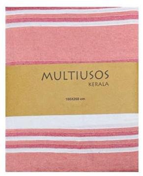 Manta multiusos rosa/blanco grande